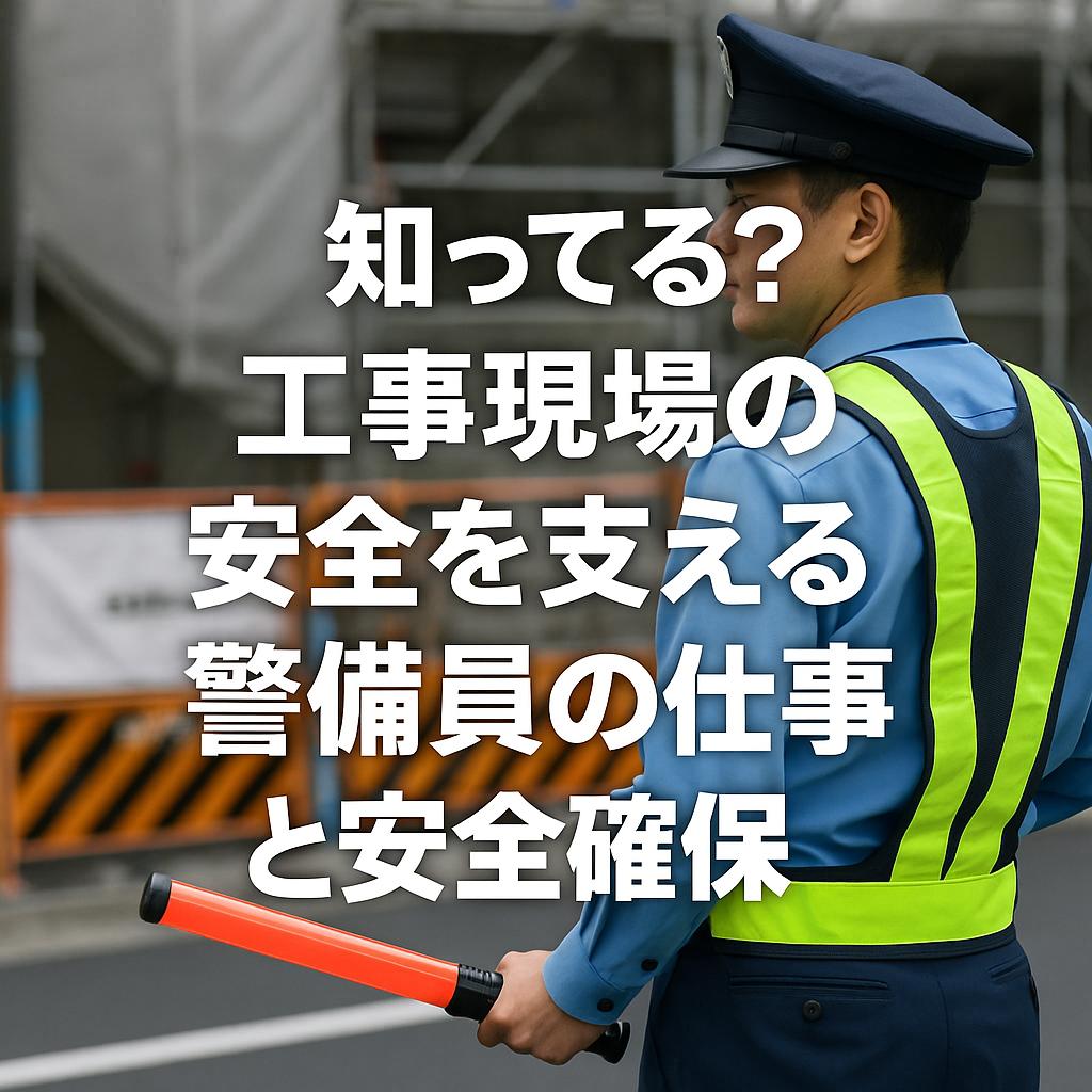 知ってる？工事現場の安全を支える警備員の仕事と安全確保