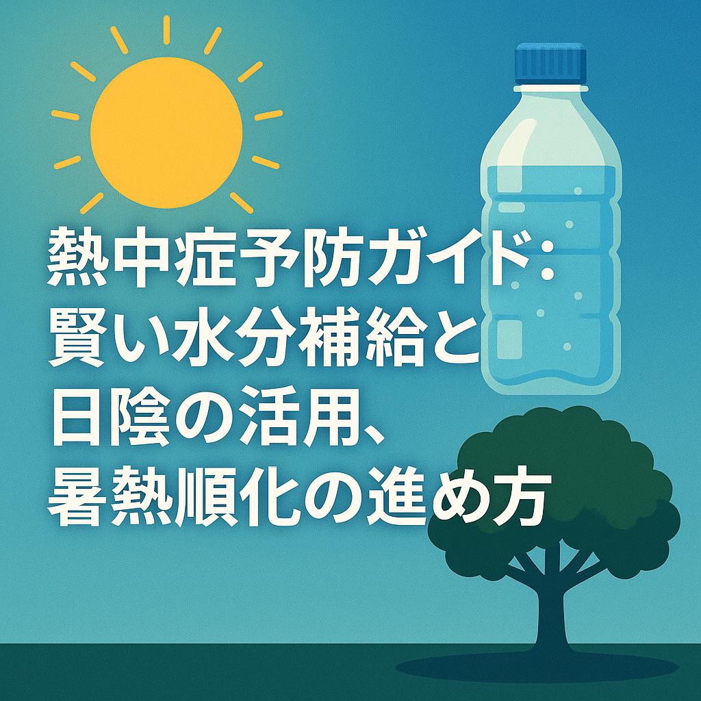 熱中症予防ガイド：賢い水分補給と日陰の活用、暑熱順化の進め方