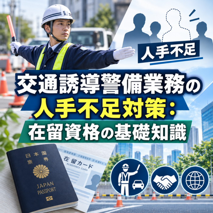 交通誘導警備業務の人手不足対策：在留資格の基礎知識
